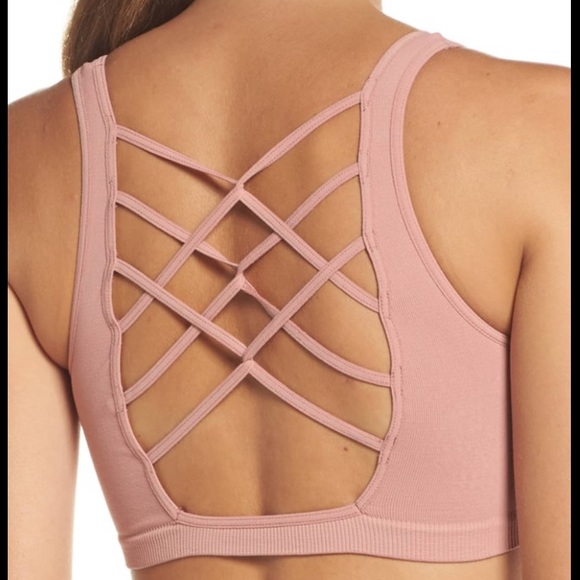 Free People Shanti Strappy bra XS NWT coral - Picture 2 of 7